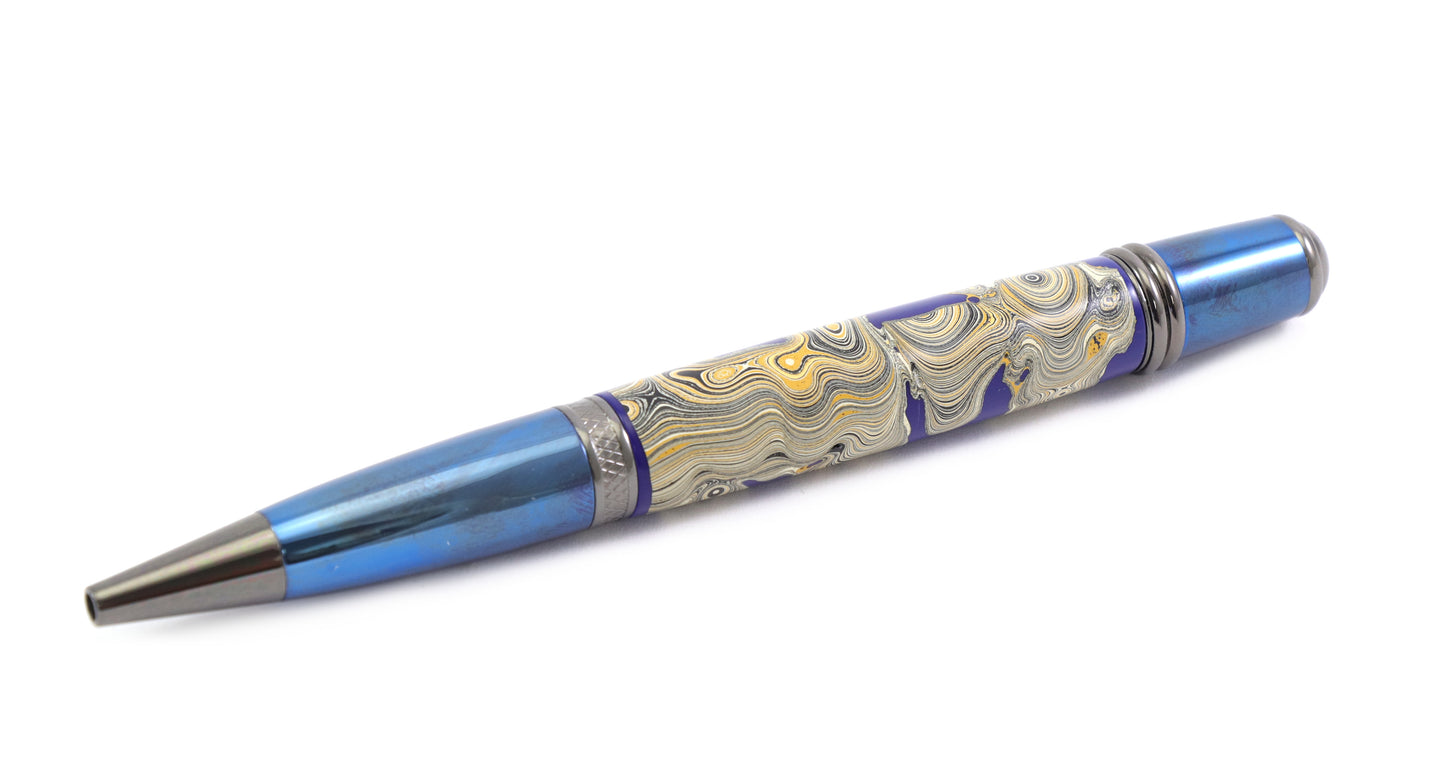 Blue Fordite Pen