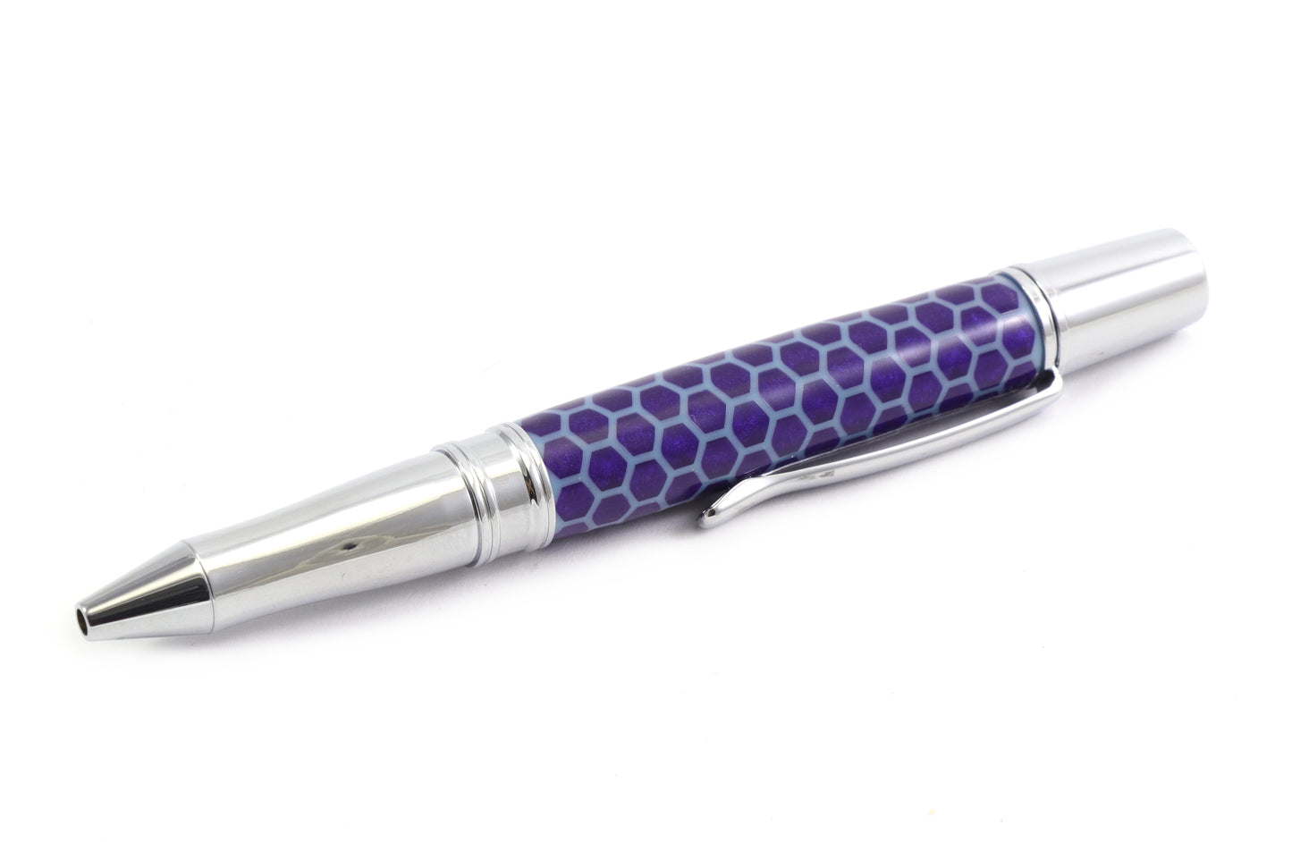 Blue Honeycomb Pen