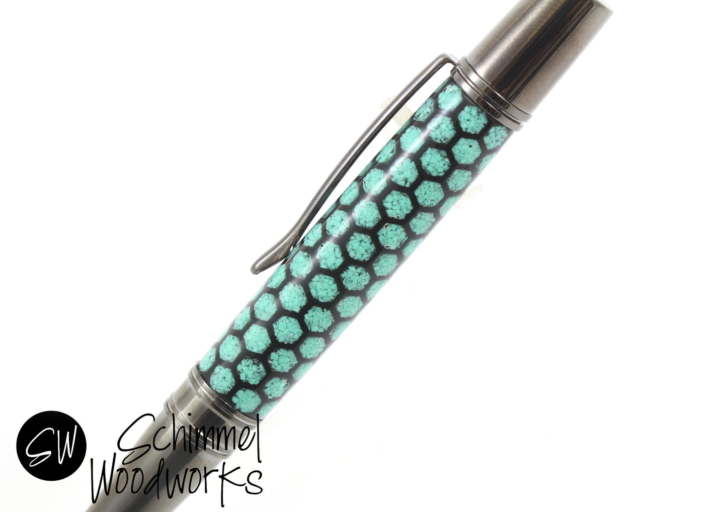 Turquoise Honeycomb Pen