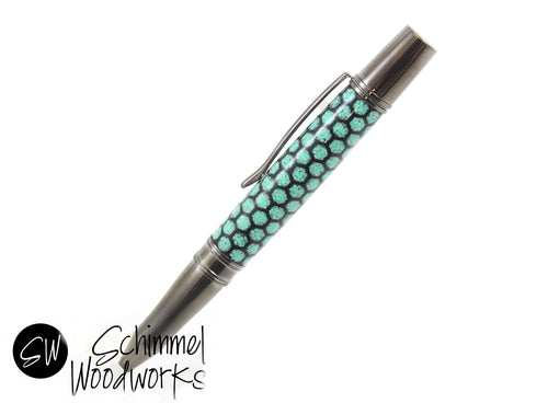 Turquoise Honeycomb Pen