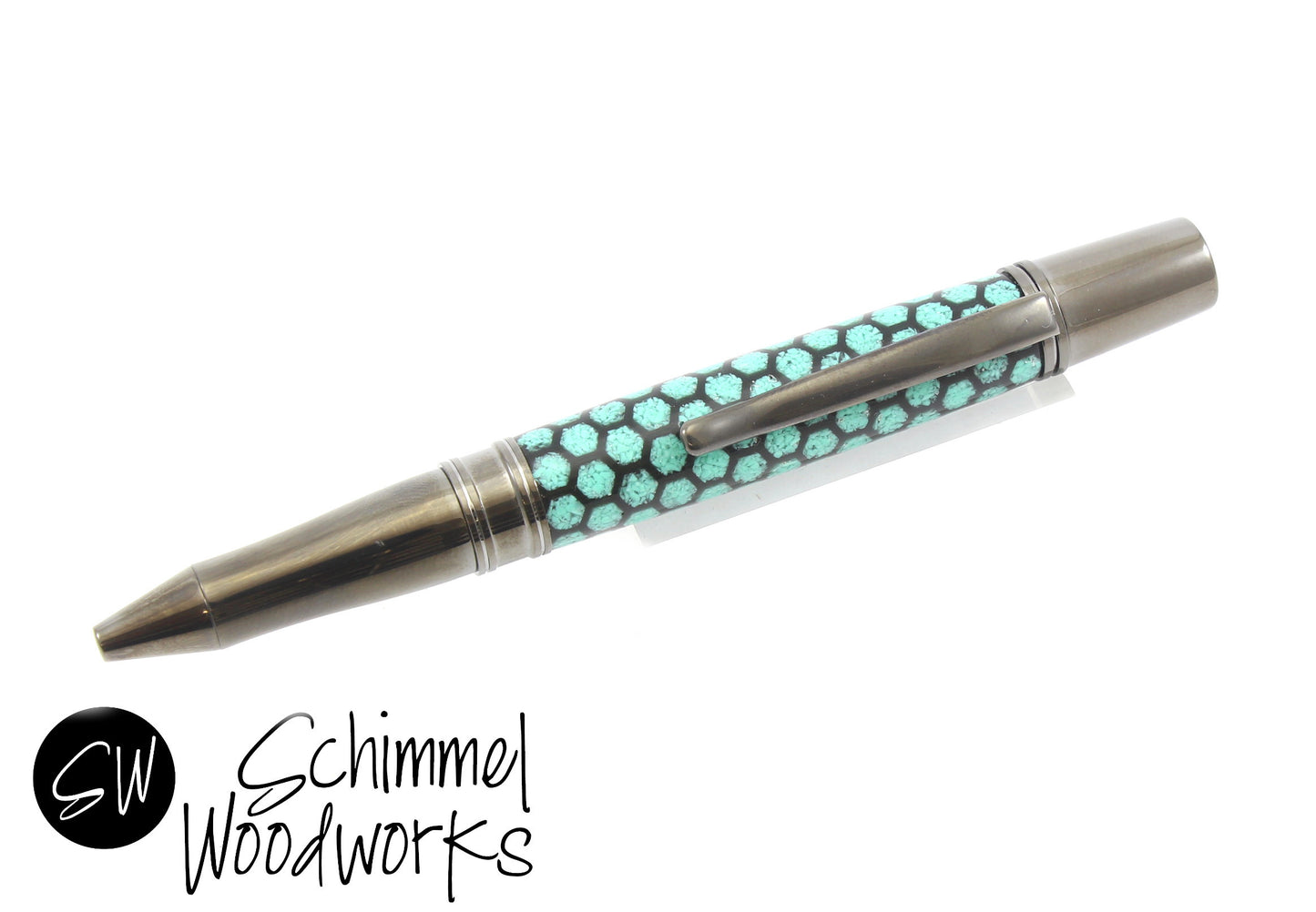 Turquoise Honeycomb Pen