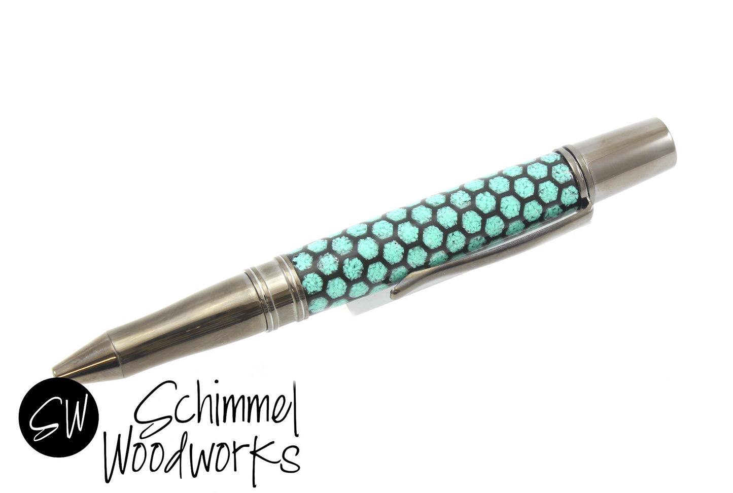 Turquoise Honeycomb Pen