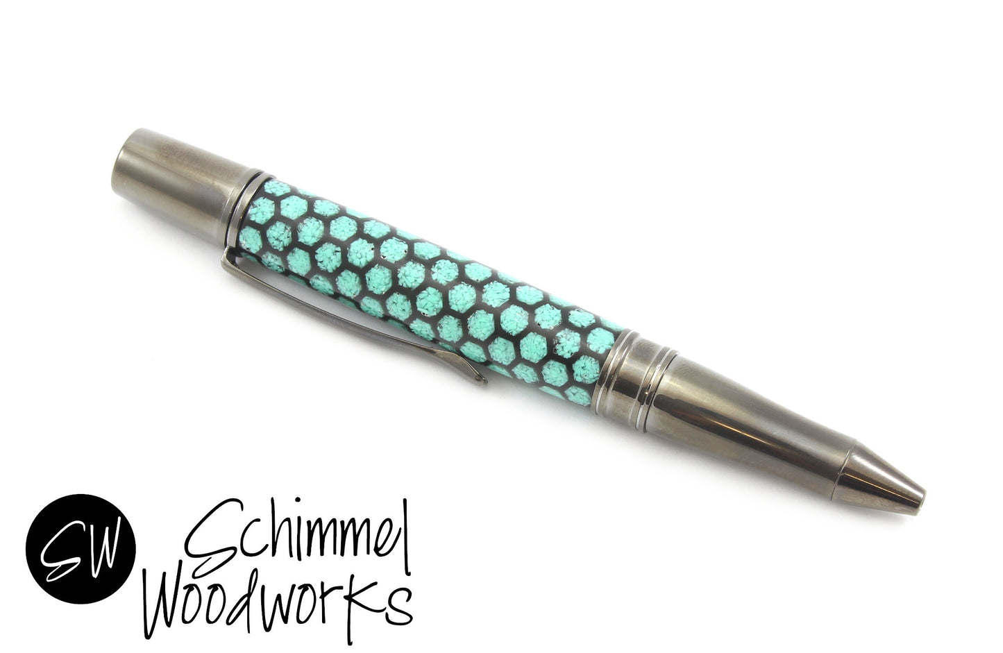 Turquoise Honeycomb Pen