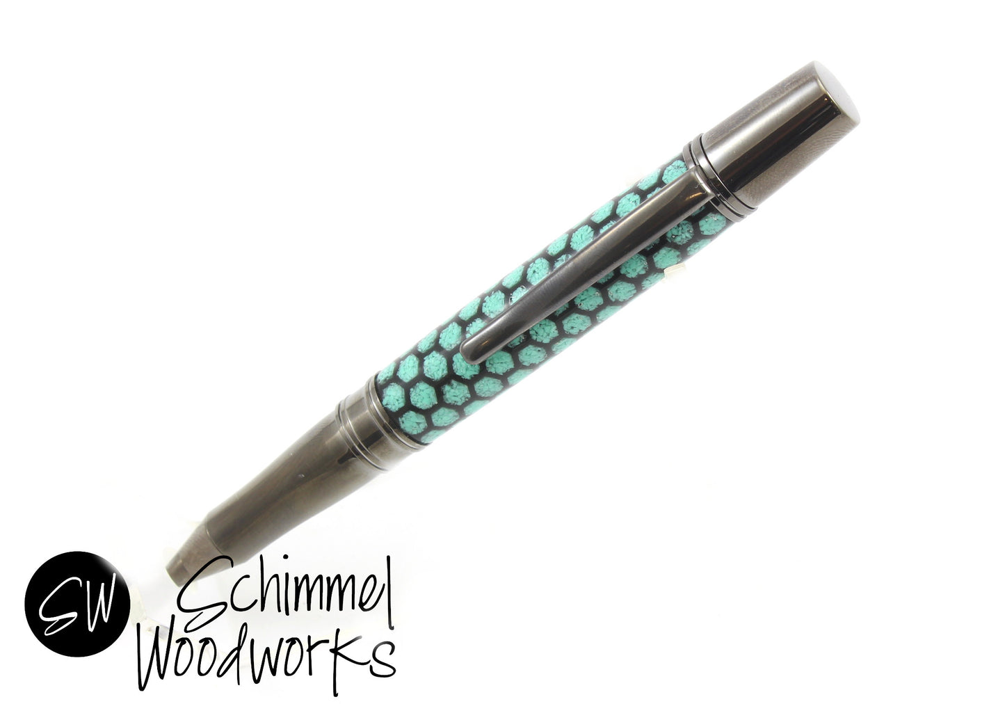 Turquoise Honeycomb Pen