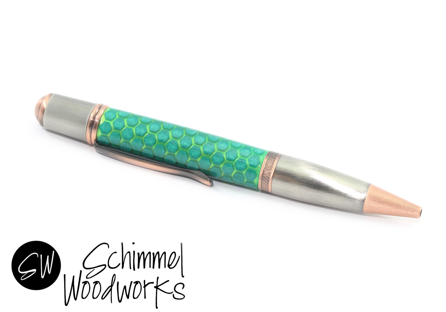 Green Honeycomb Pen