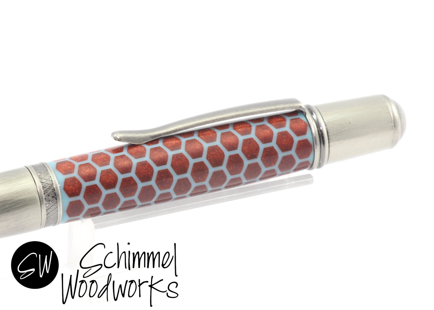 Red Honeycomb Pen