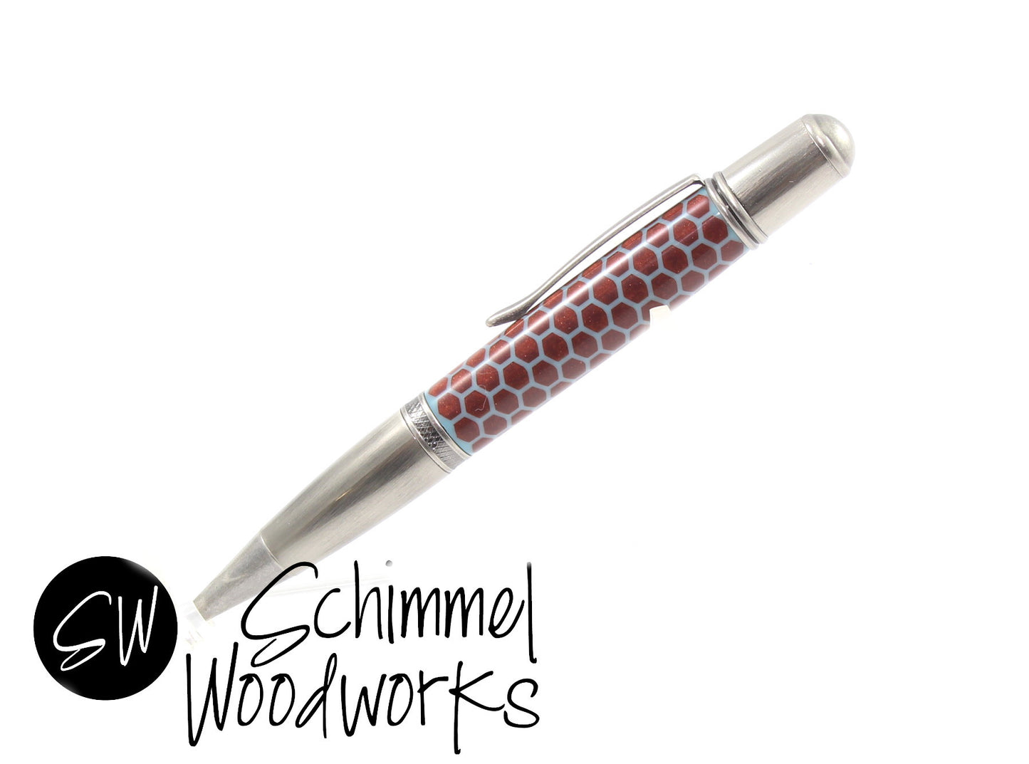 Red Honeycomb Pen