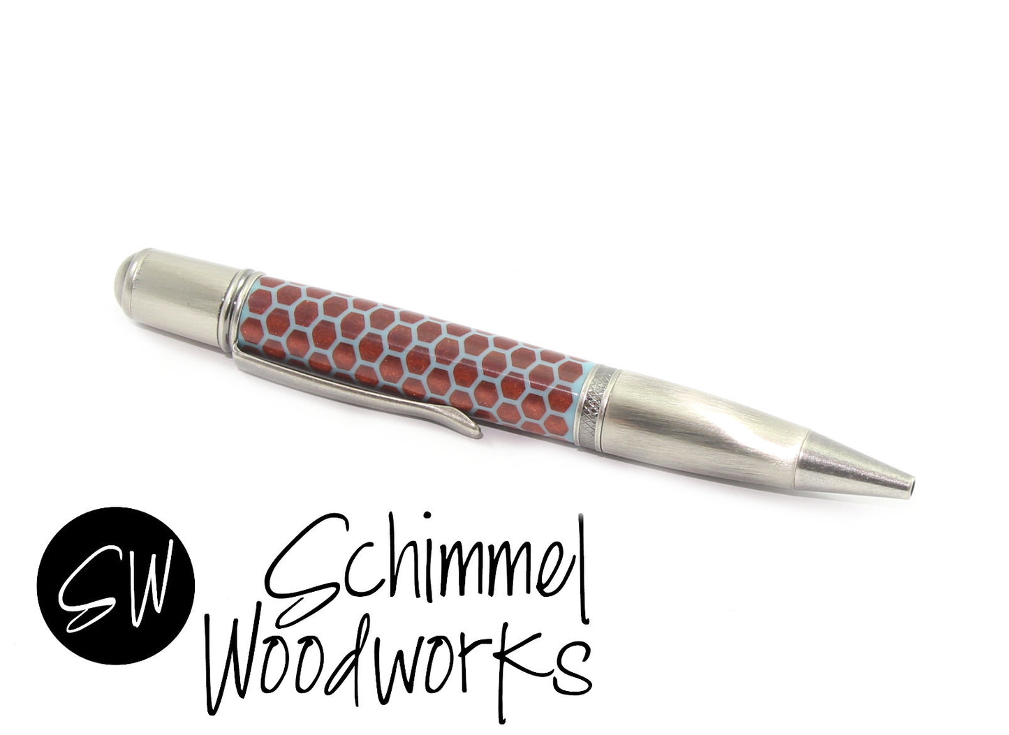 Red Honeycomb Pen