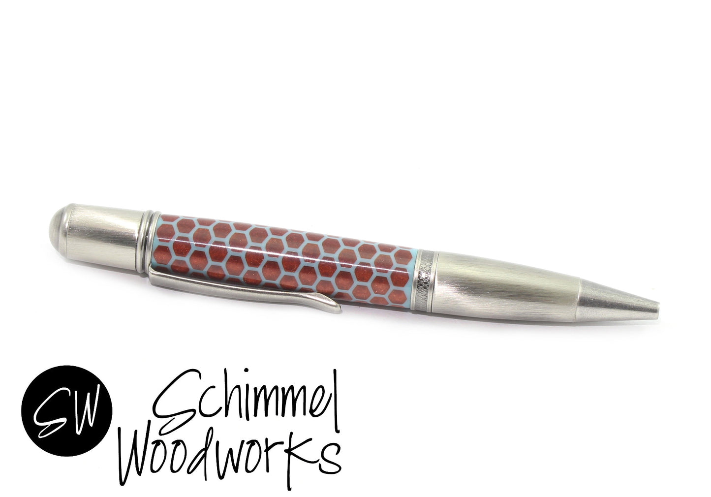 Red Honeycomb Pen