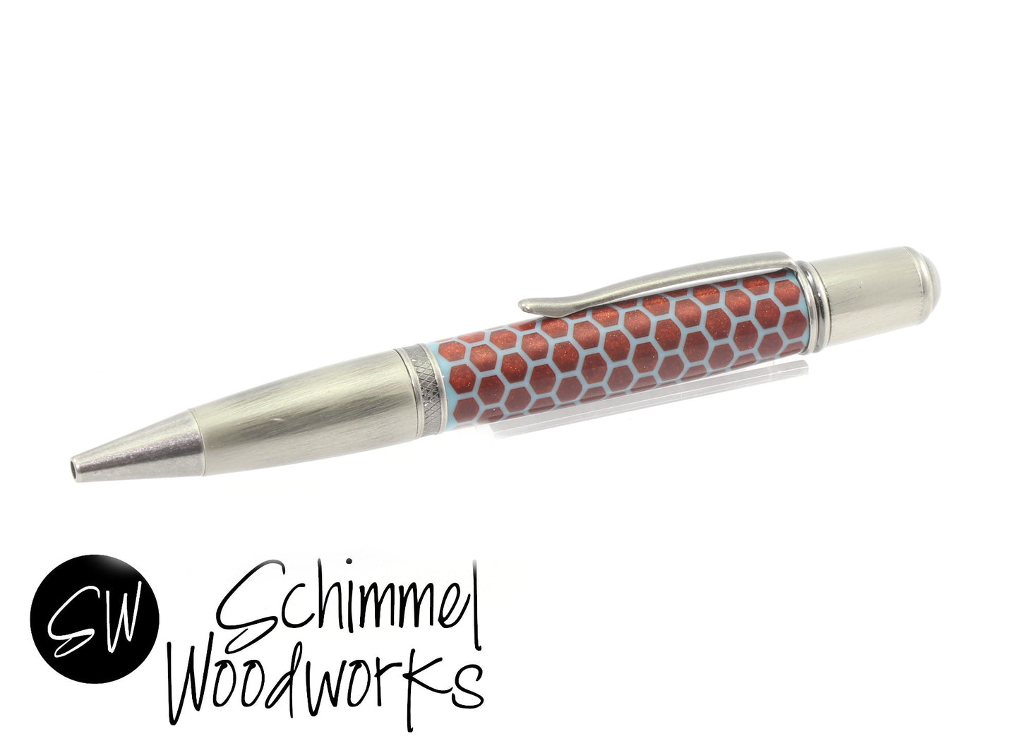 Red Honeycomb Pen