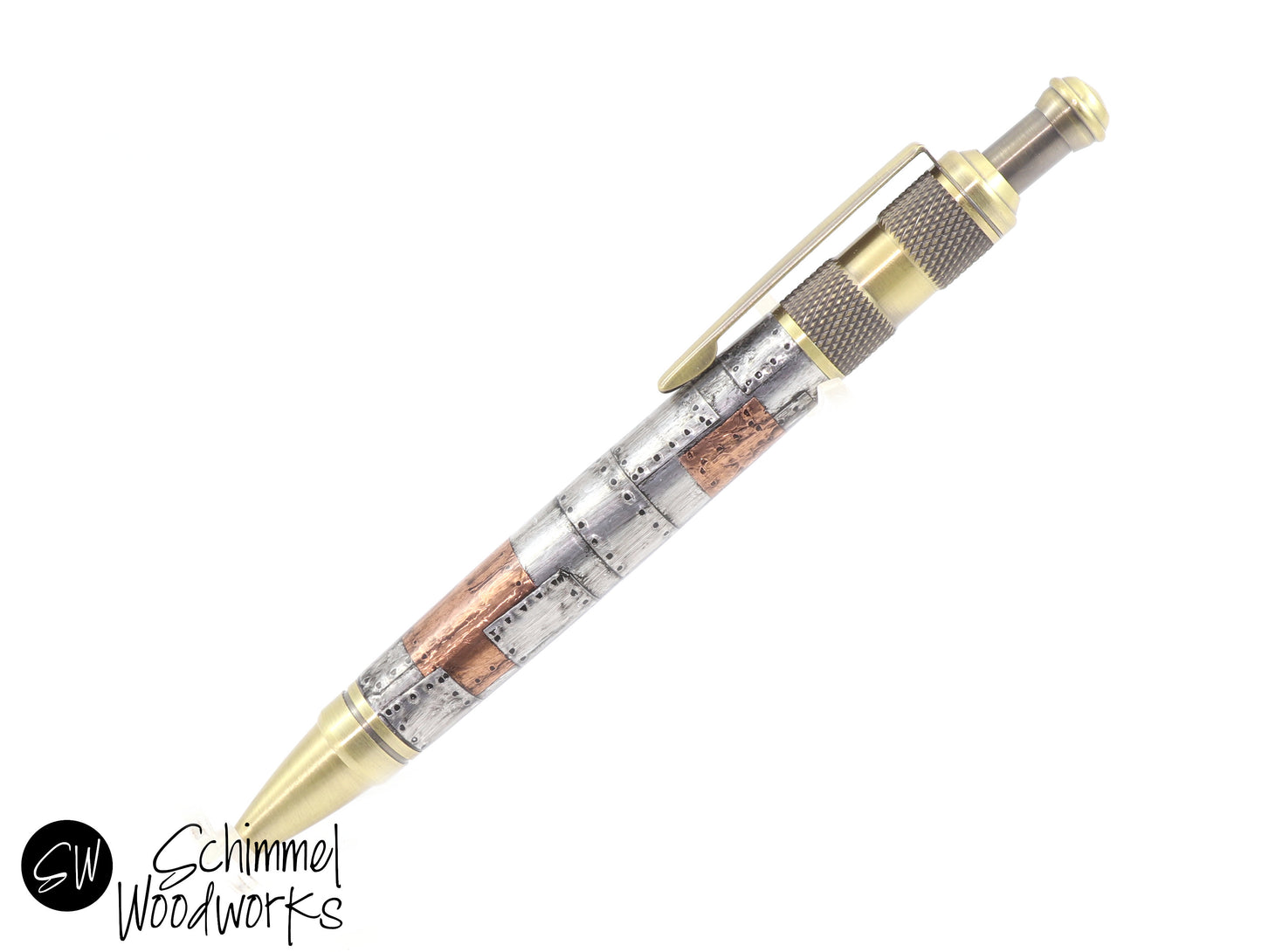 Steampunk Antique Brass Click Pen