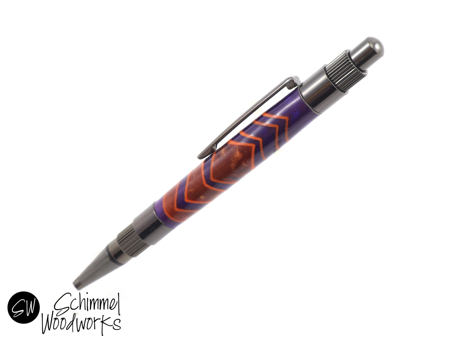 Purple and Orange Click Pen