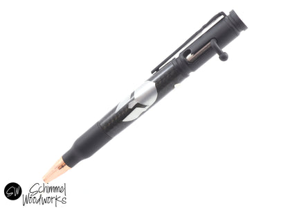 Black Carbon Fiber Bullet Pen
