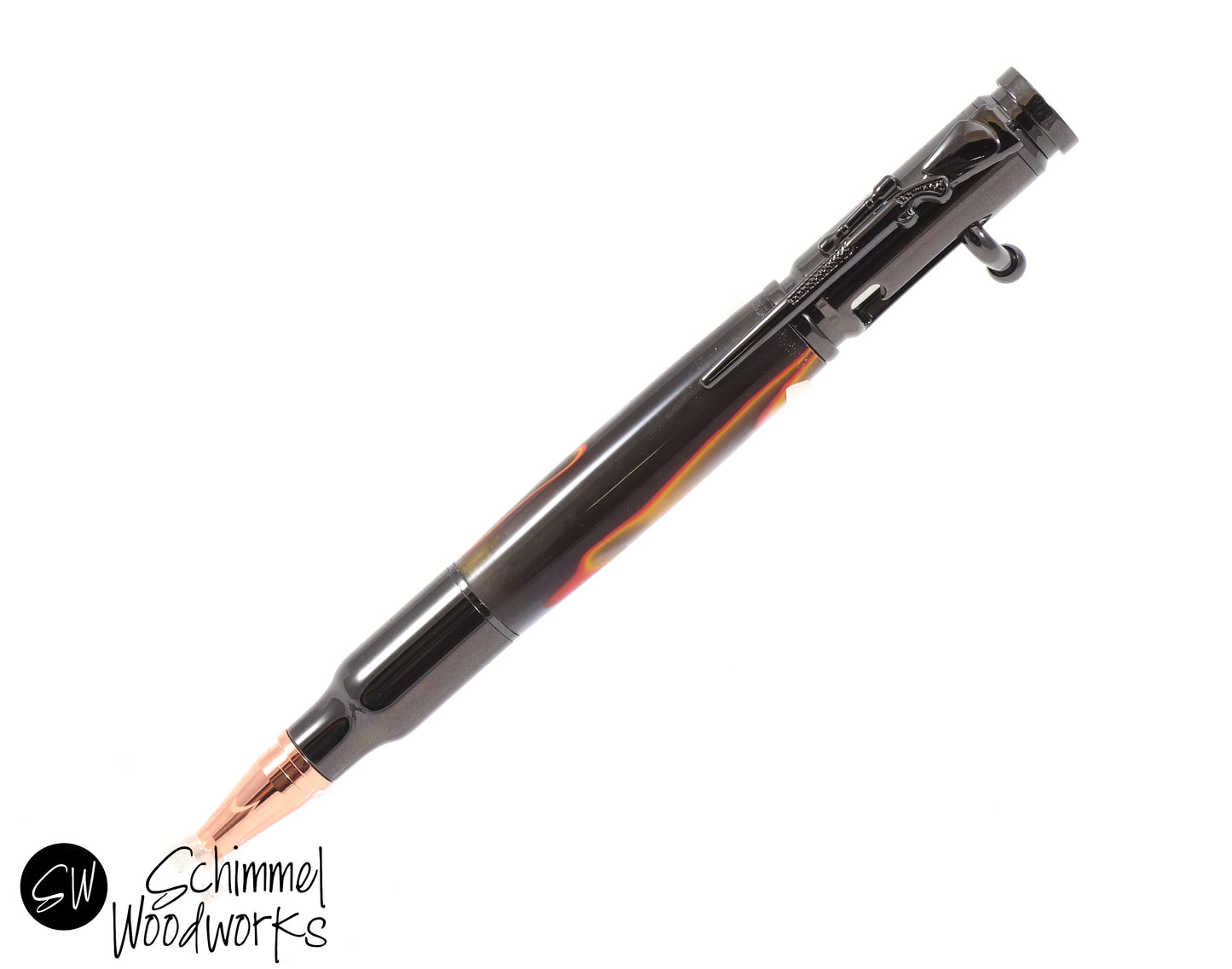 Flames Bullet Pen