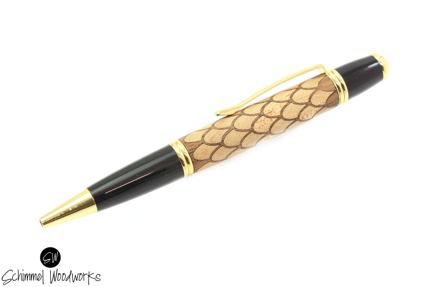 Maple & Walnut Wood Scales Pen