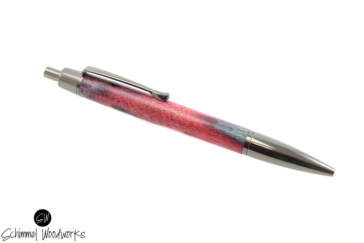 Tri-Dyed Wood Click Pen
