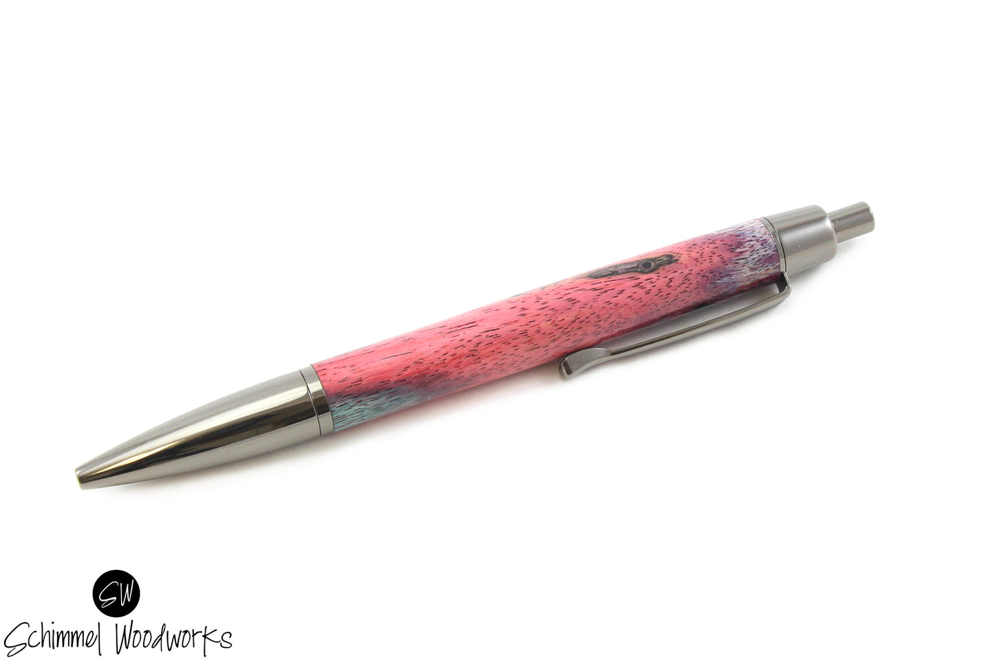 Tri-Dyed Wood Click Pen