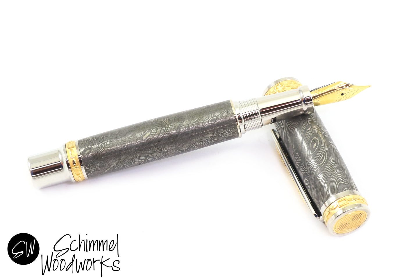 Damascus Steel Fountain Pen