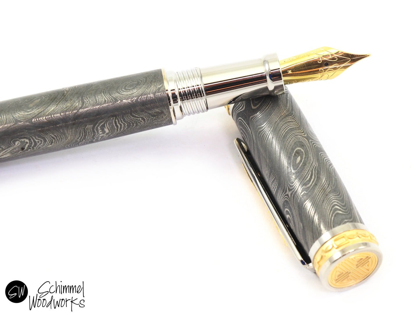 Damascus Steel Fountain Pen