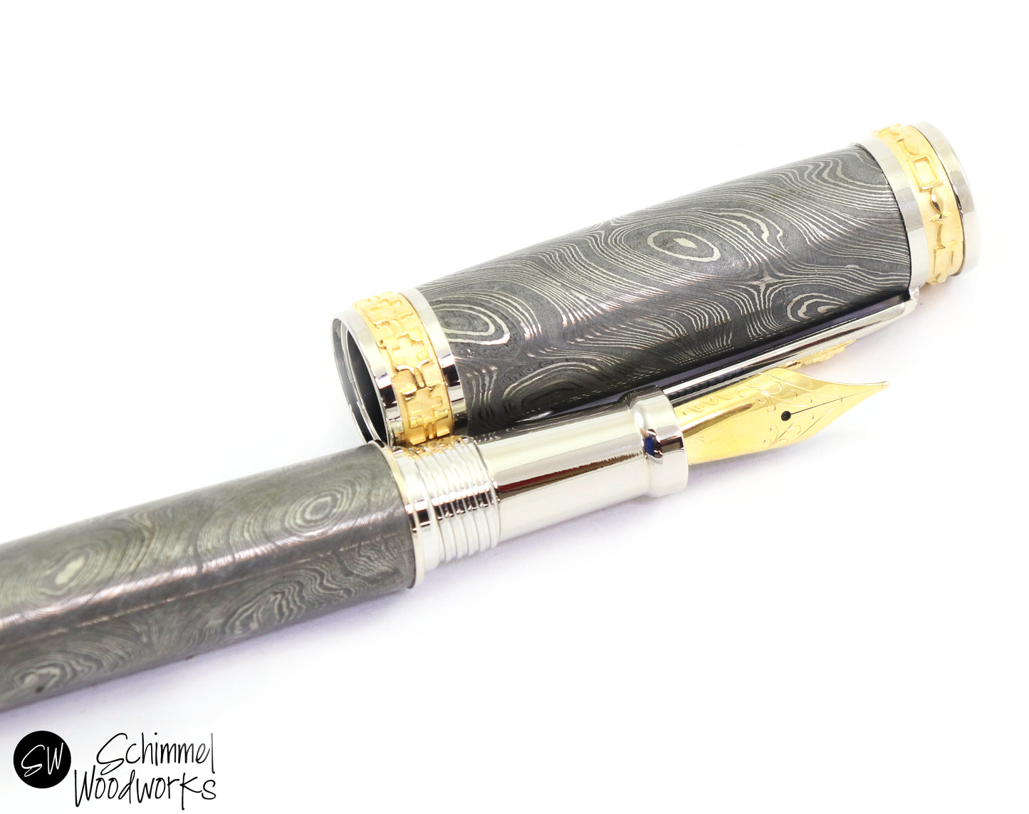 Damascus Steel Fountain Pen