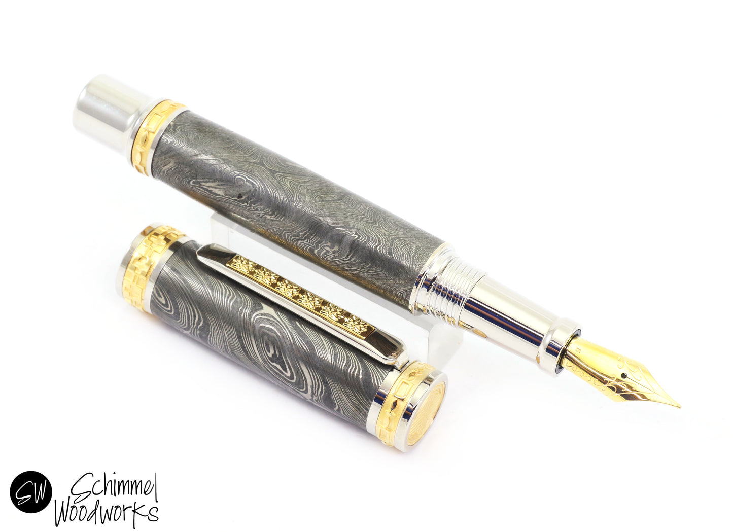 Damascus Steel Fountain Pen