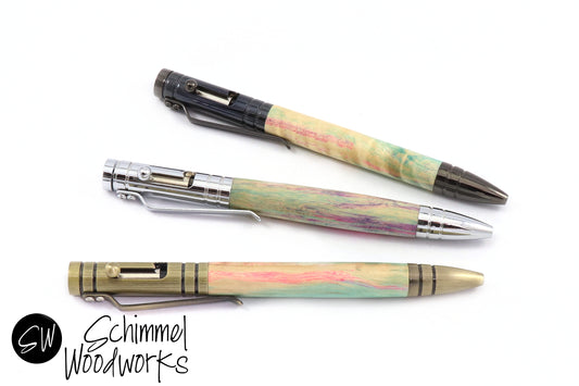 Tri-Dyed Curly Wood Pen