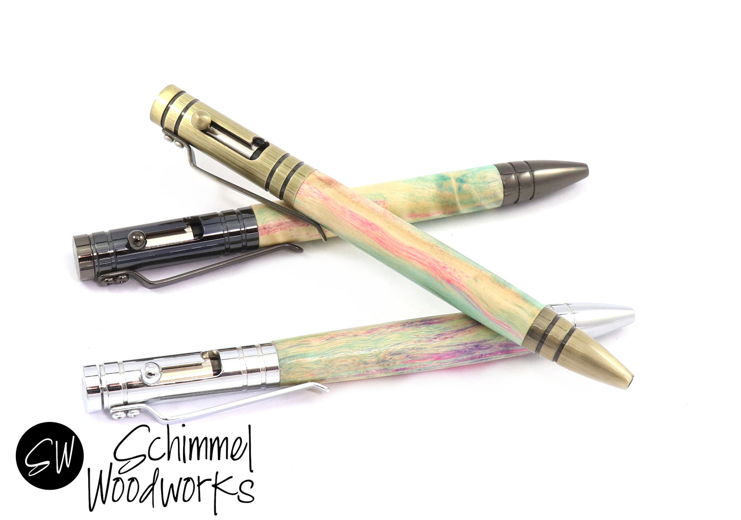 Tri-Dyed Curly Wood Pen