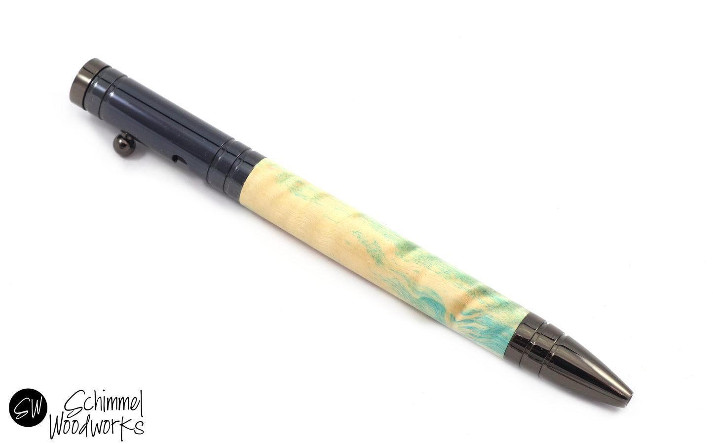 Tri-Dyed Curly Wood Pen