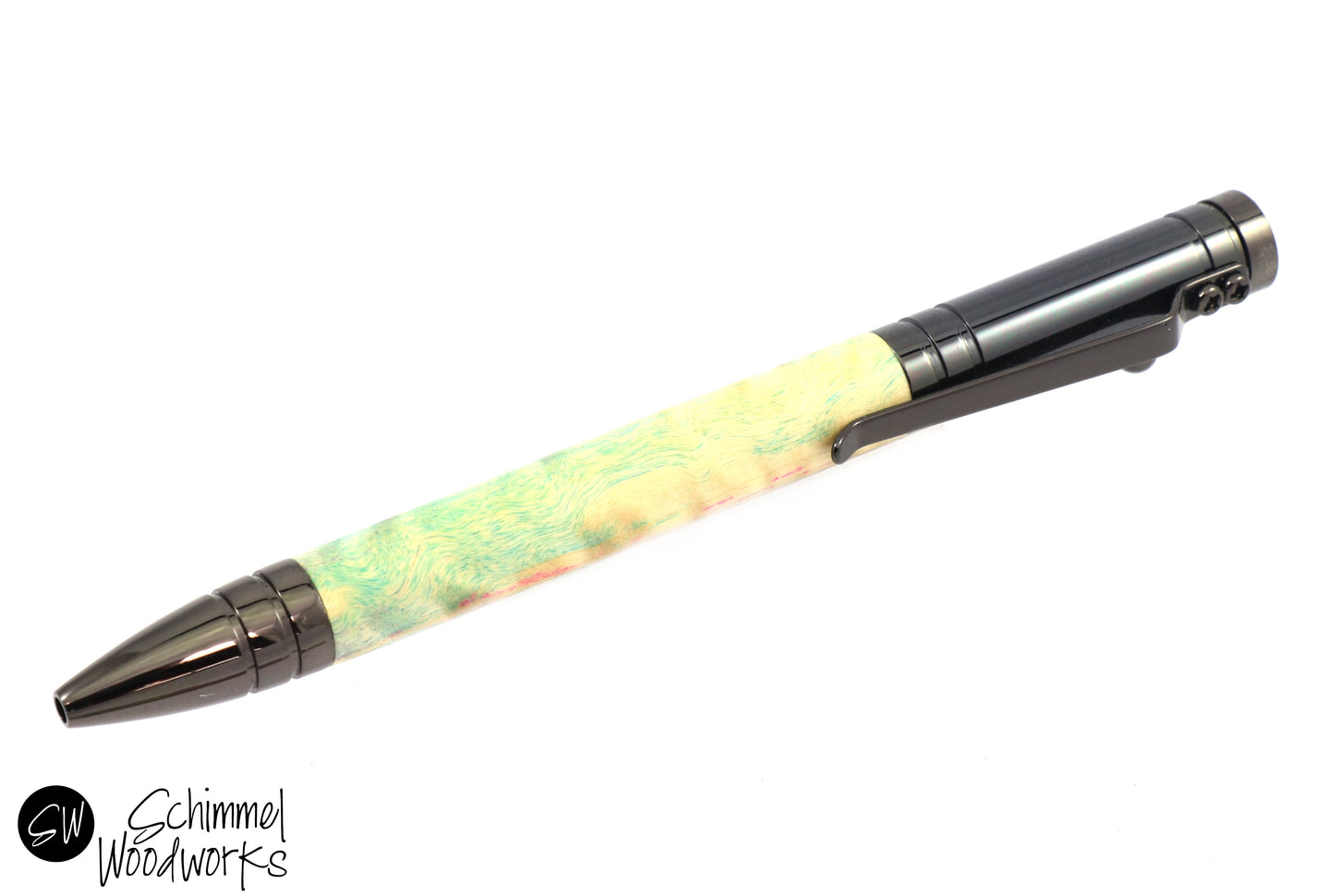 Tri-Dyed Curly Wood Pen