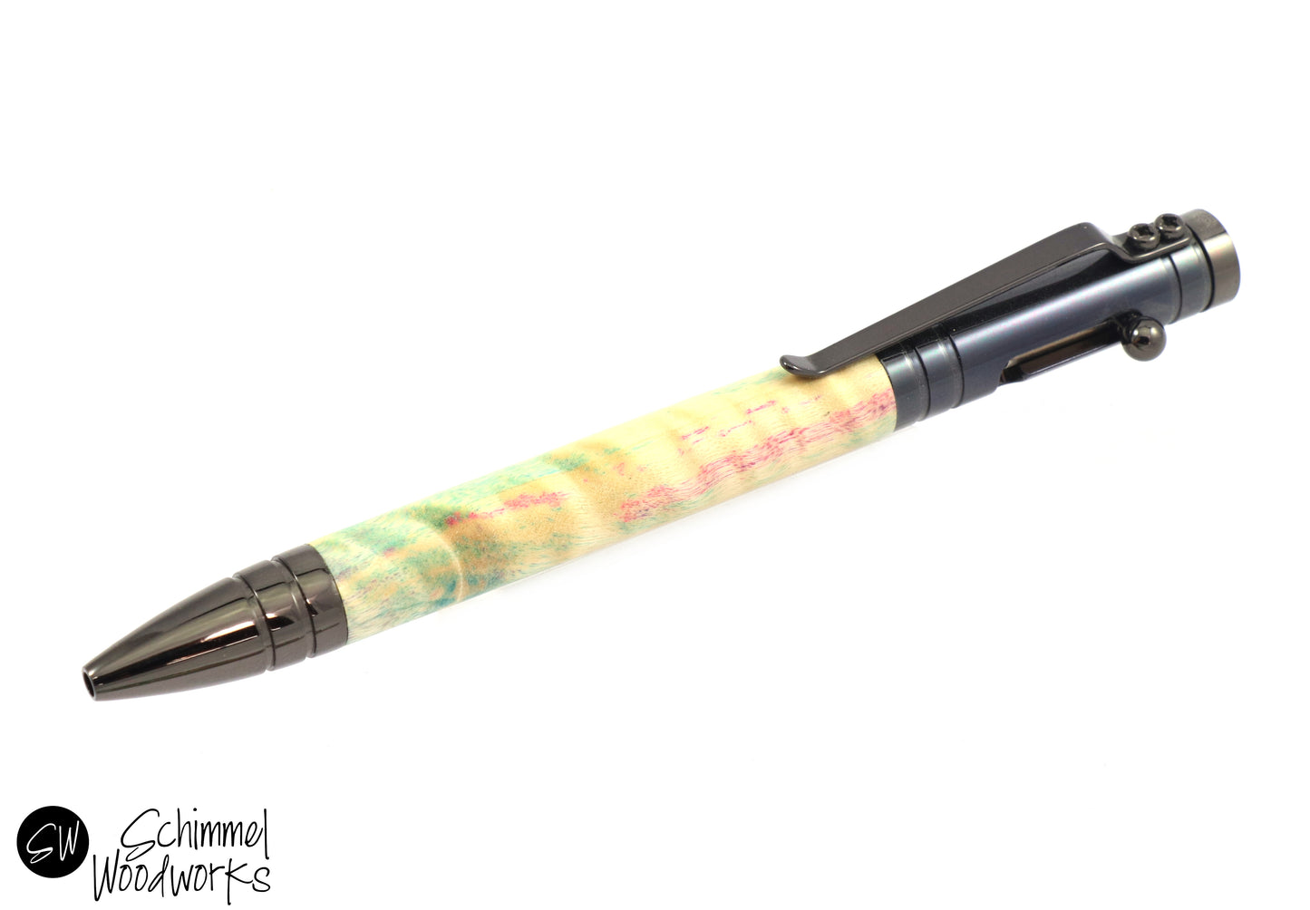 Tri-Dyed Curly Wood Pen