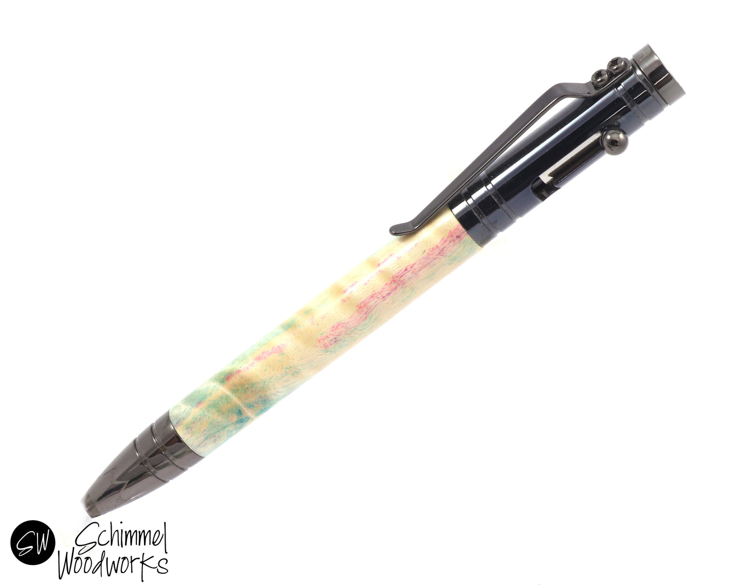 Tri-Dyed Curly Wood Pen