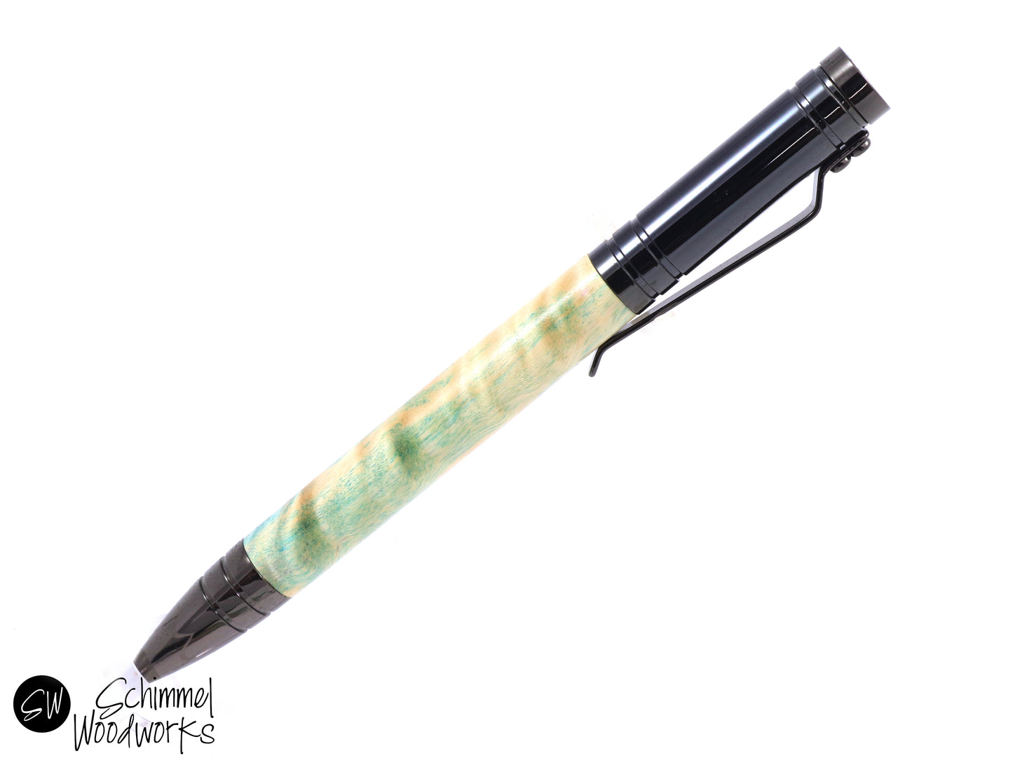 Tri-Dyed Curly Wood Pen