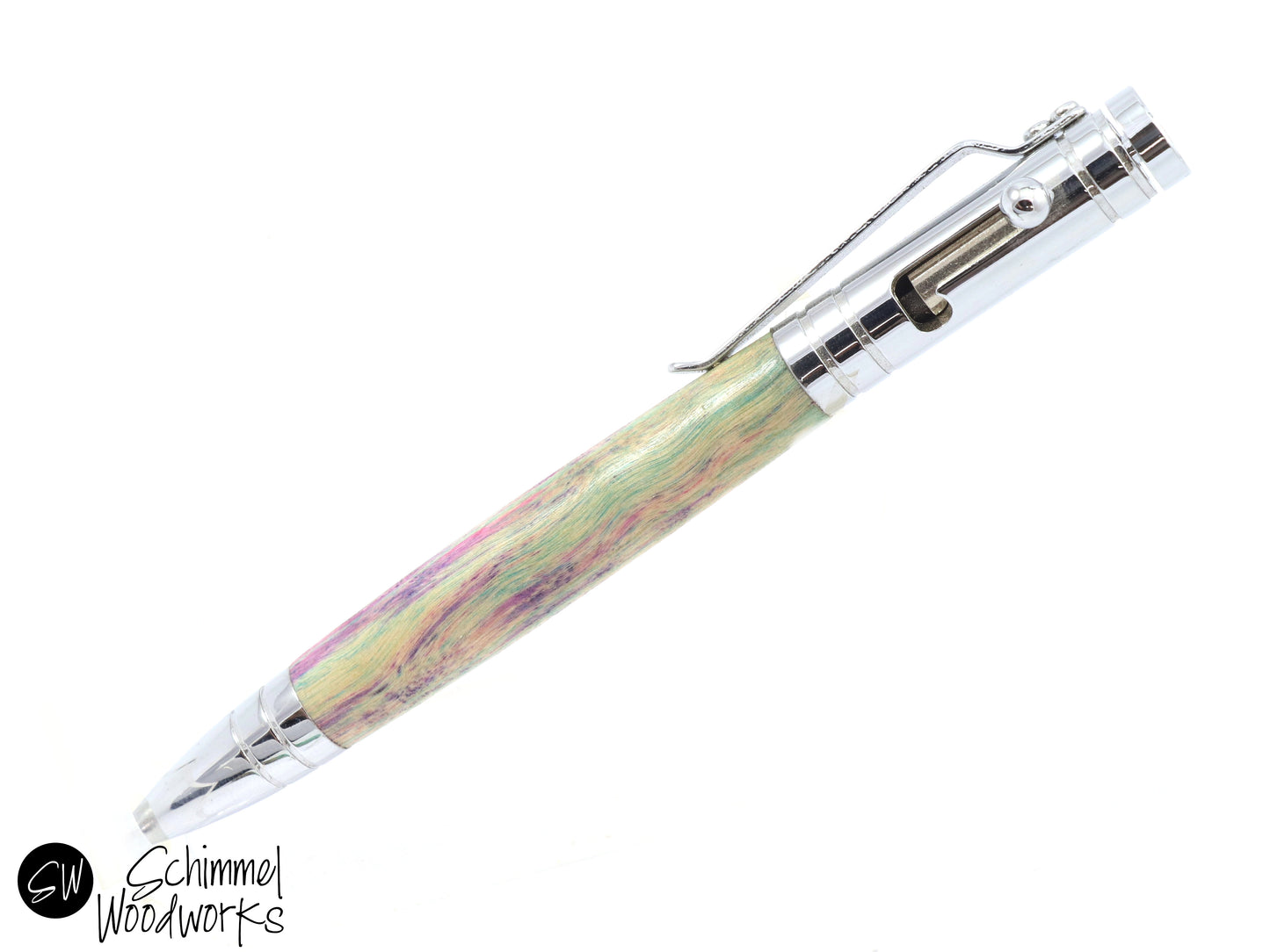Tri-Dyed Curly Wood Pen