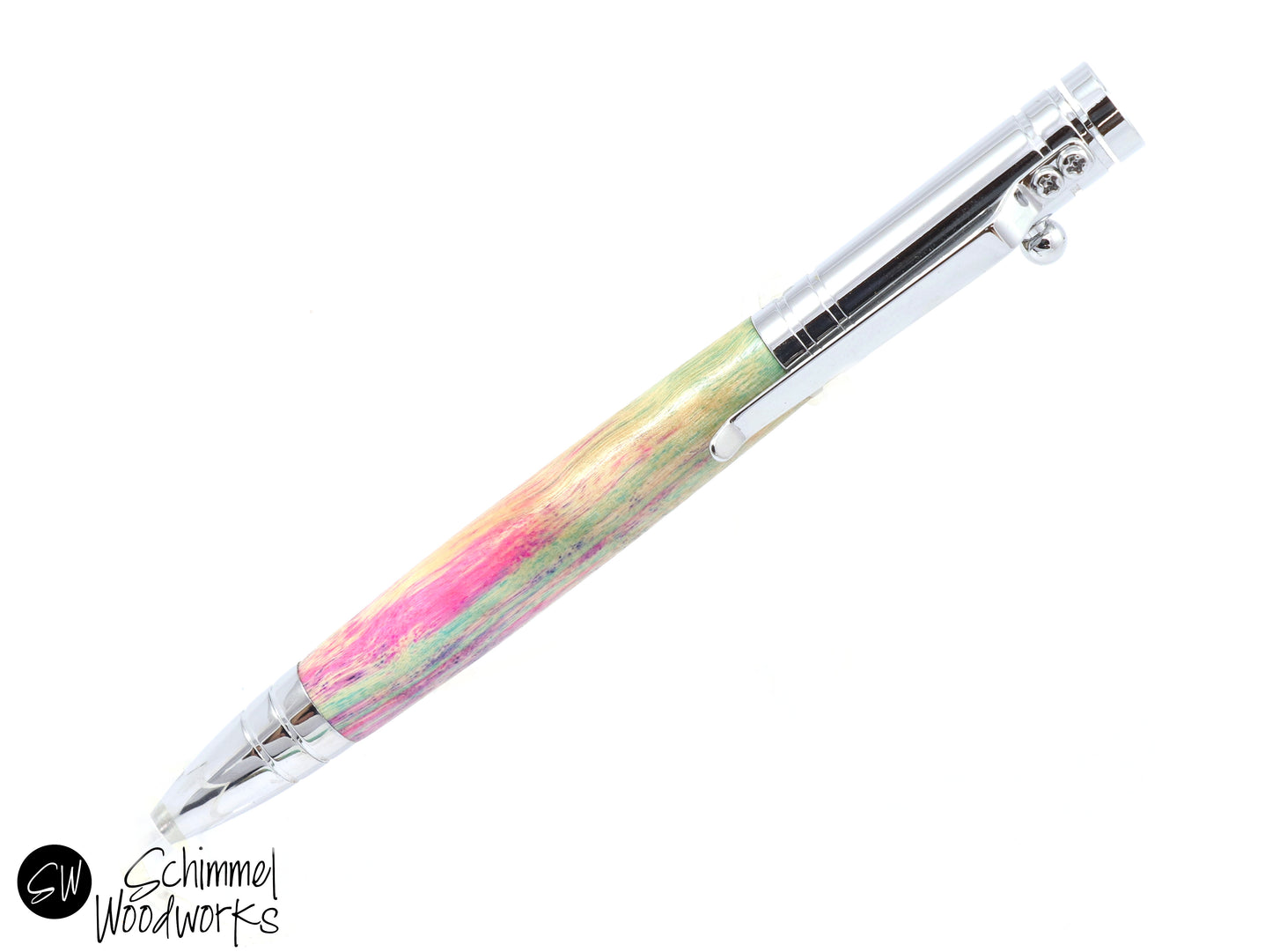 Tri-Dyed Curly Wood Pen