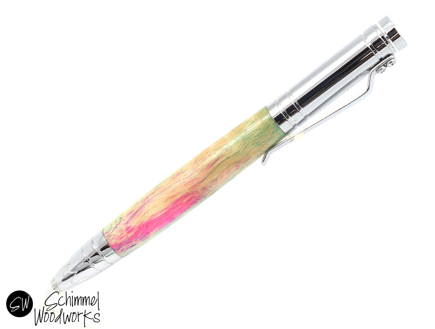 Tri-Dyed Curly Wood Pen