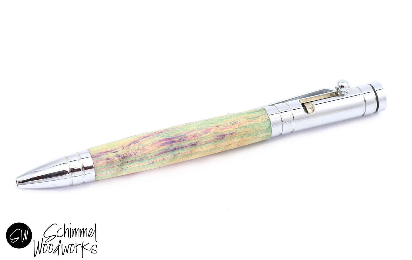 Tri-Dyed Curly Wood Pen