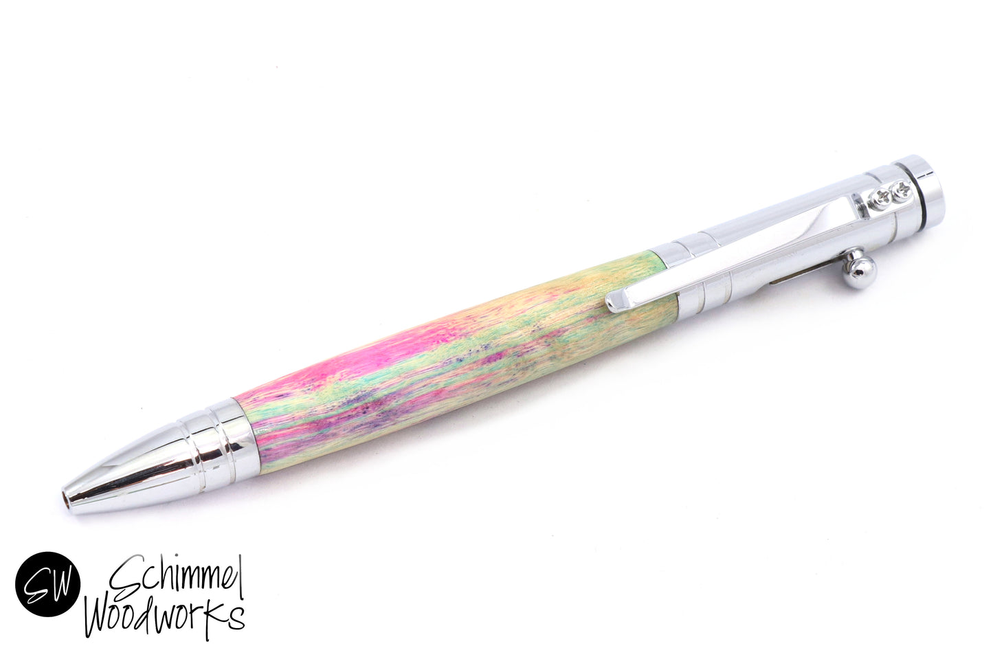 Tri-Dyed Curly Wood Pen