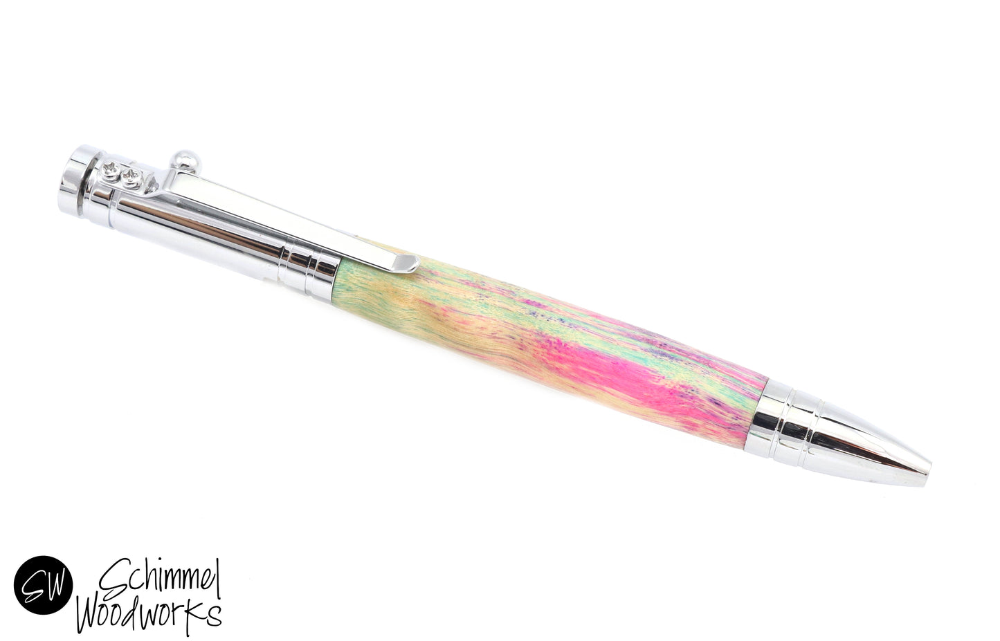 Tri-Dyed Curly Wood Pen