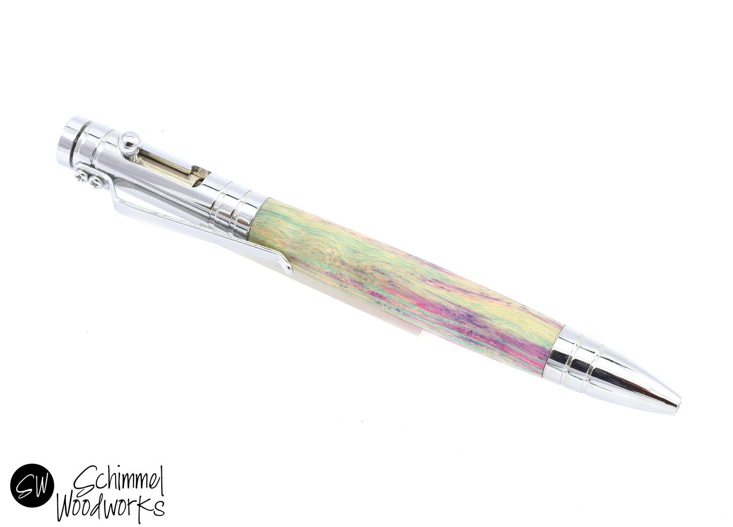 Tri-Dyed Curly Wood Pen