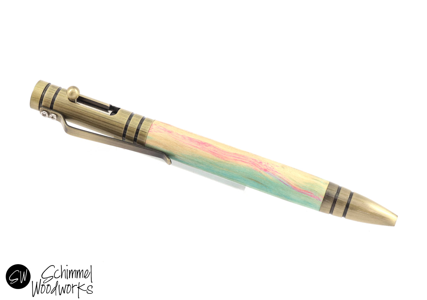 Tri-Dyed Curly Wood Pen