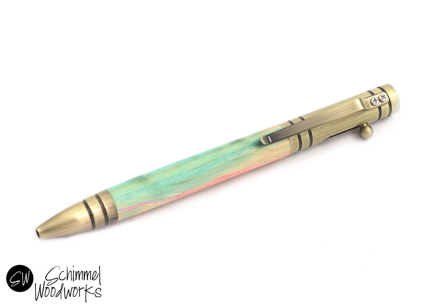 Tri-Dyed Curly Wood Pen