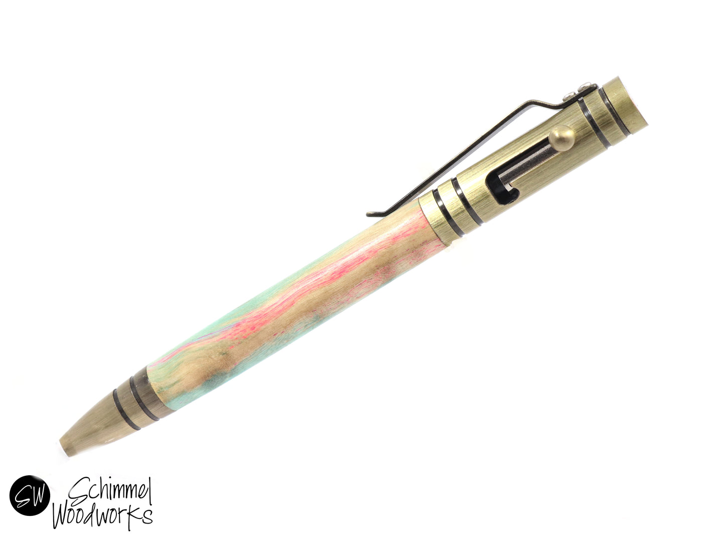 Tri-Dyed Curly Wood Pen