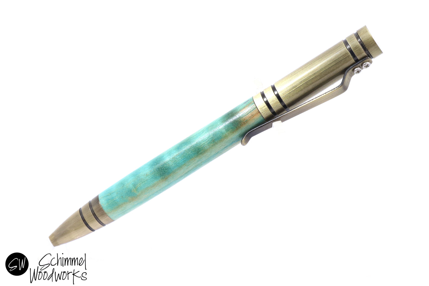 Tri-Dyed Curly Wood Pen