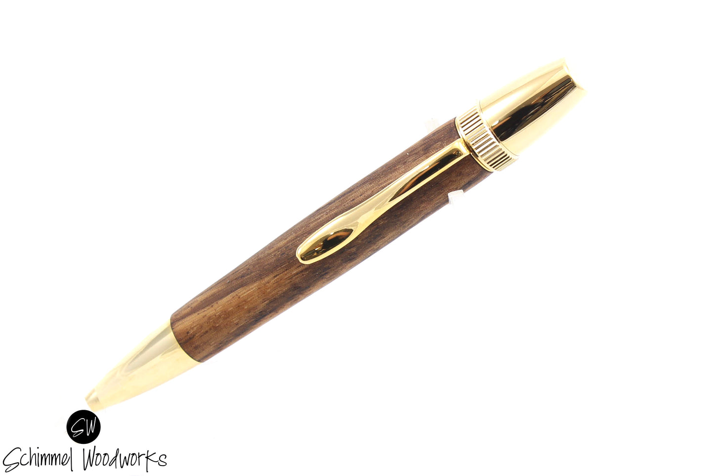 Natural Wood Gold Ballpoint Pen