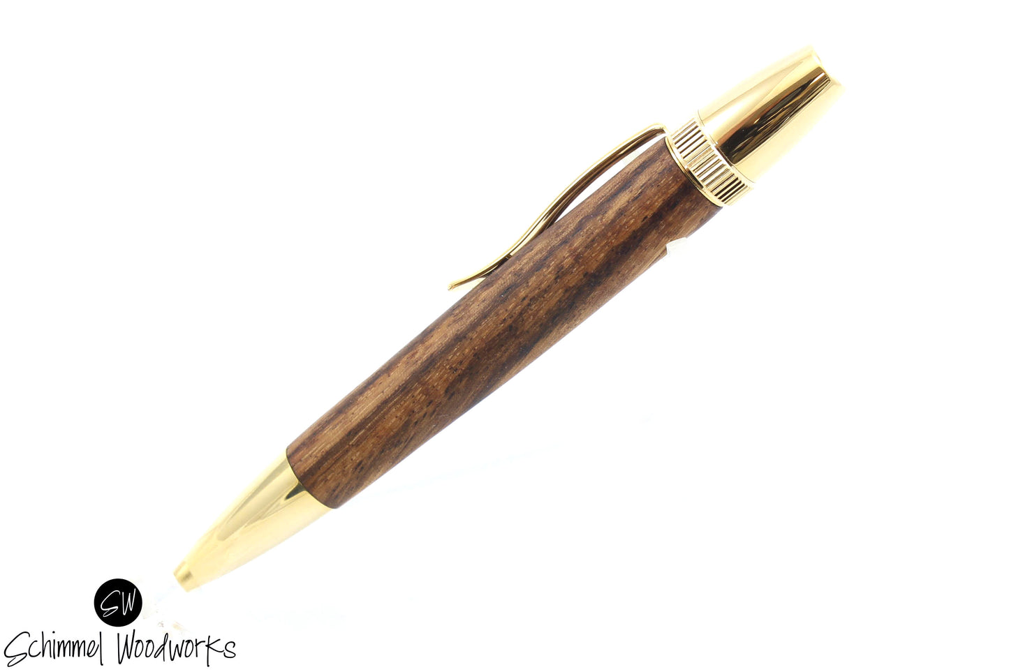 Natural Wood Gold Ballpoint Pen