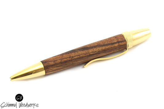 Natural Wood Gold Ballpoint Pen