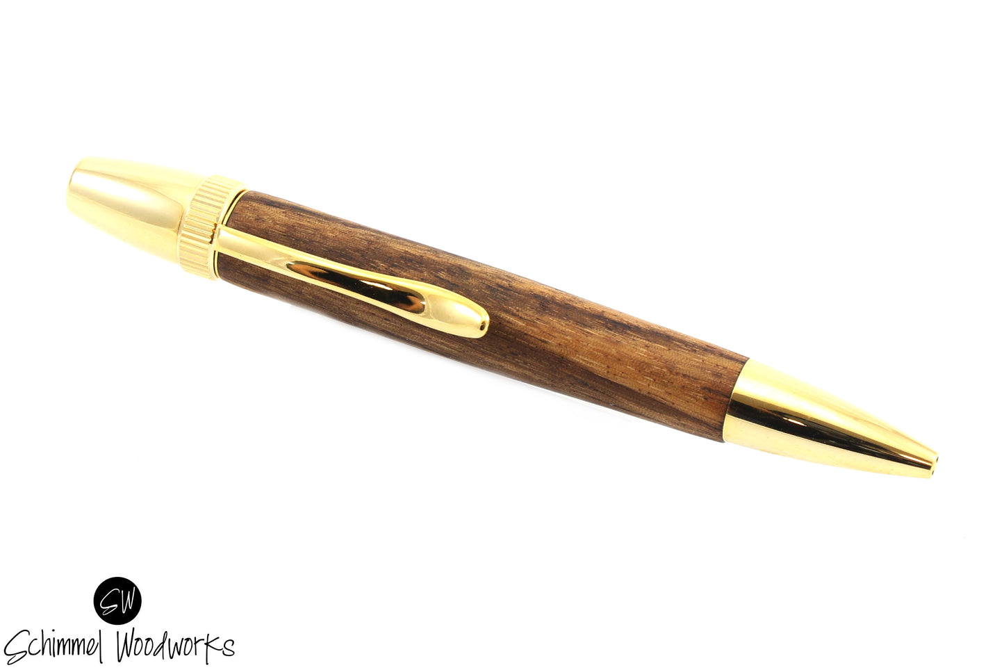 Natural Wood Gold Ballpoint Pen