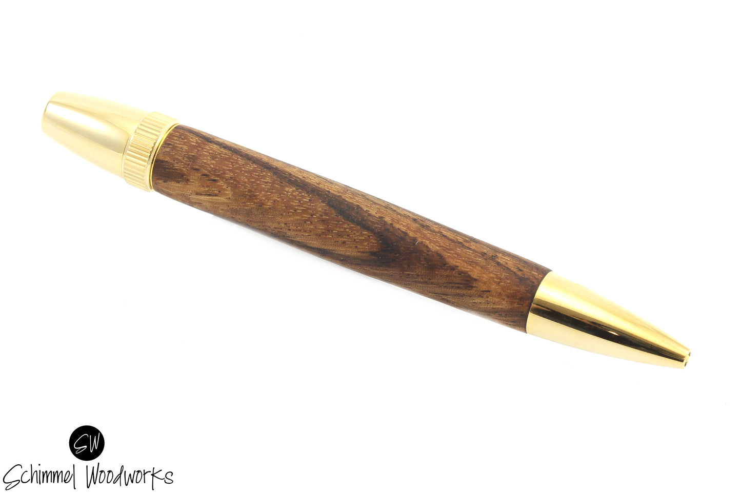 Natural Wood Gold Ballpoint Pen
