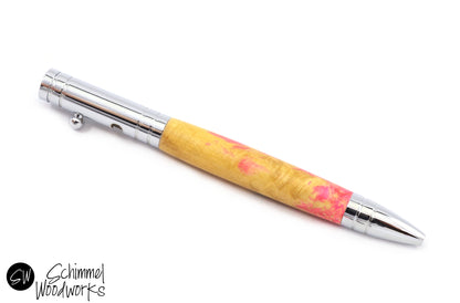 Pink & Yellow Burl Wood Pen