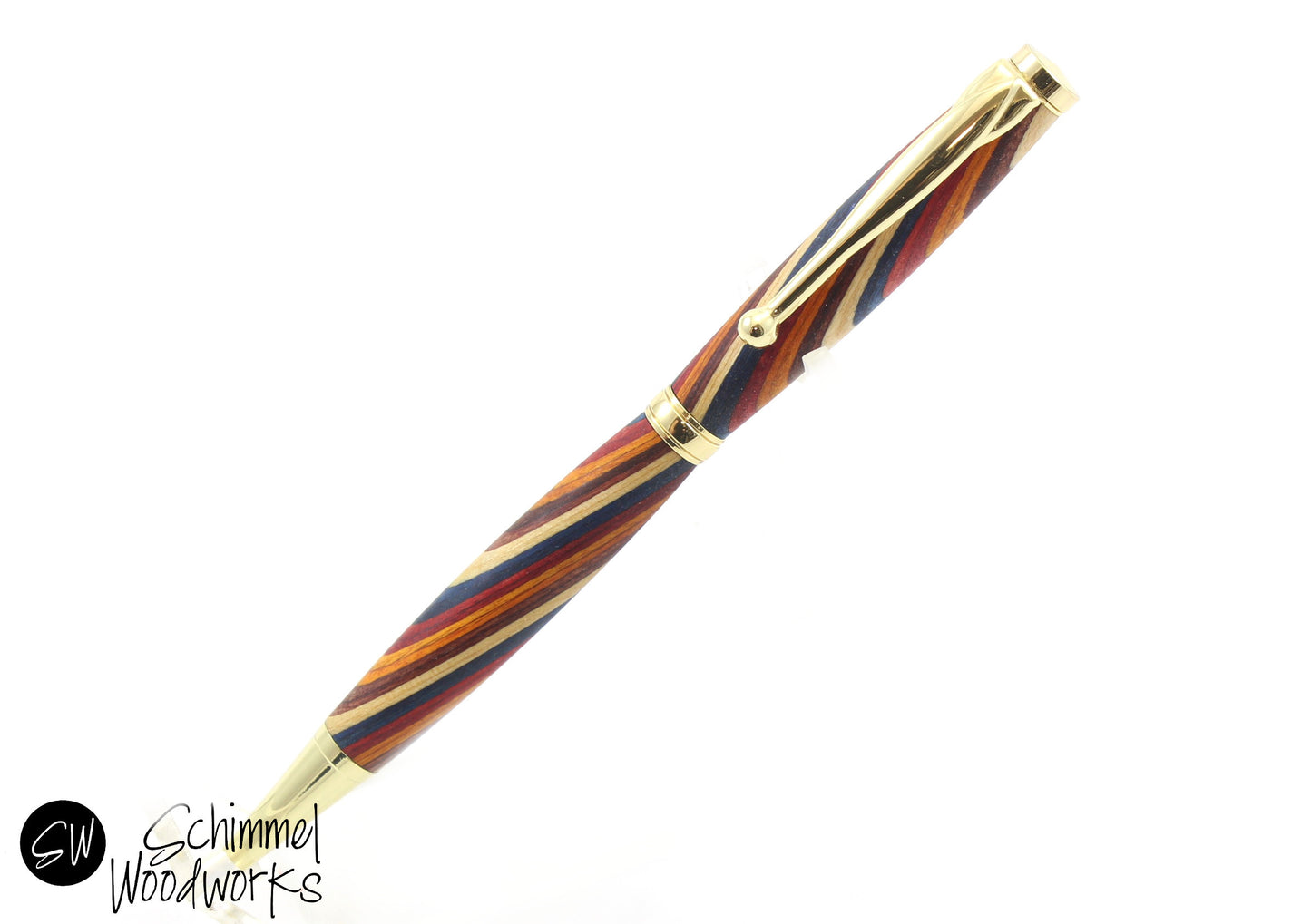 Colored Wood Spiral Pen